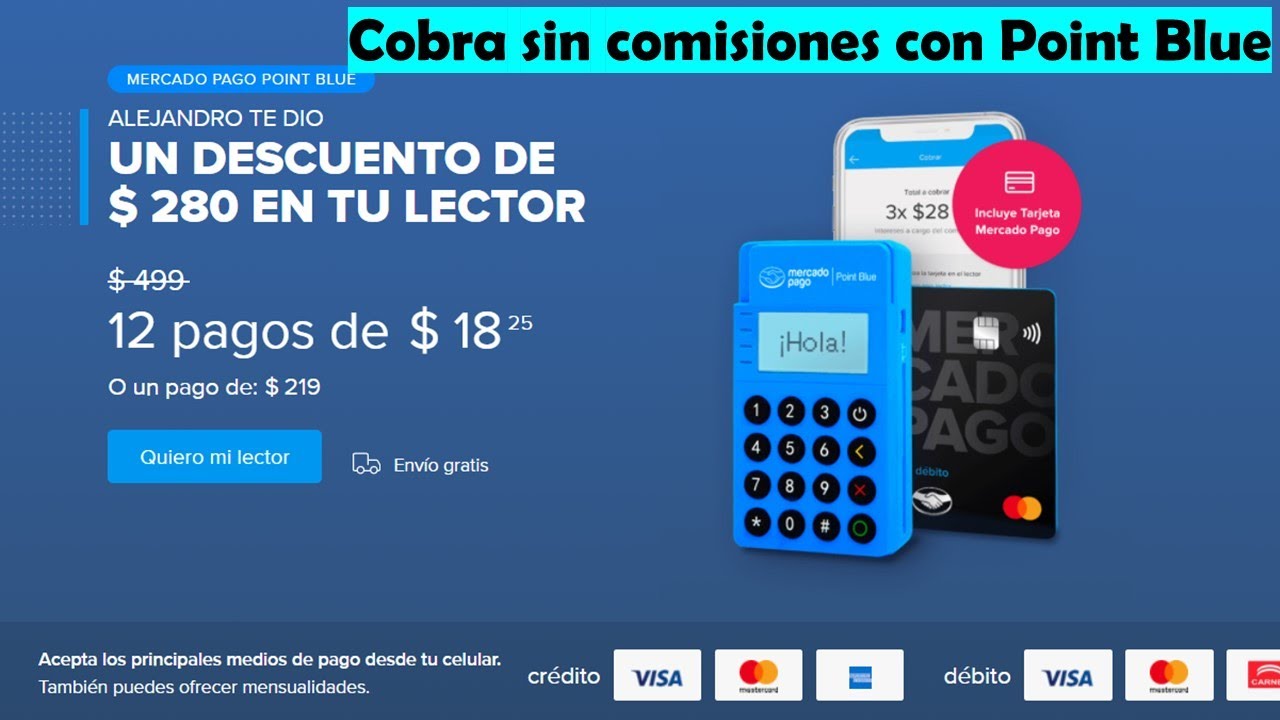 Tarjeta Asegurada | Cobra Sin Comisiones Hasta el 31 de Marzo con Mercado Point Blue | #MercadoPago