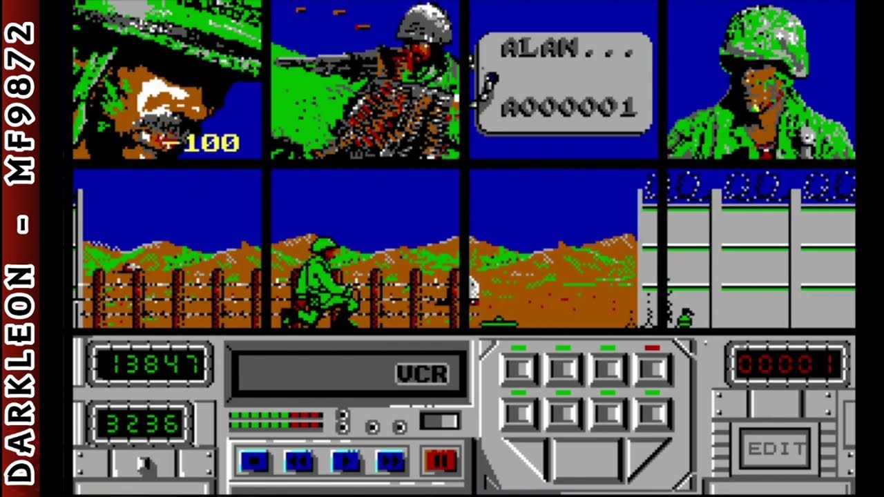 Combat Course &copy; 1989 Cobra Soft - PC DOS - Gameplay