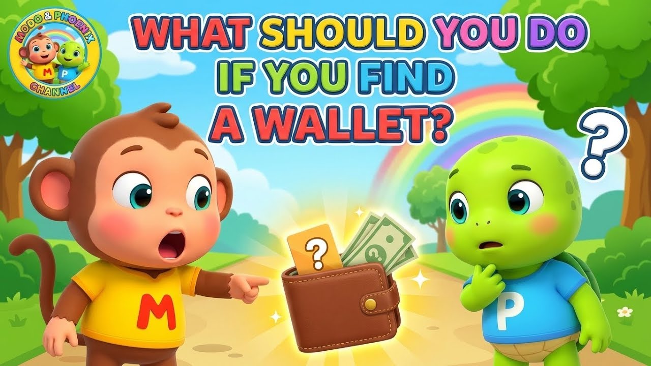 What Should You Do If You Find a Wallet? 💼 | Honesty Lesson for Kids | Modo & Phoeniz
