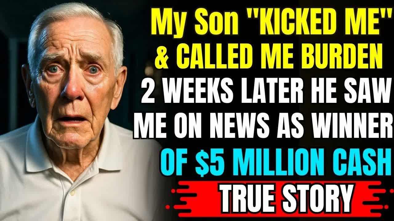 My Son Kicked Me And Called Me A Burden…2 Weeks Later, He Saw Me On News As The Winner Of $5 Mil
