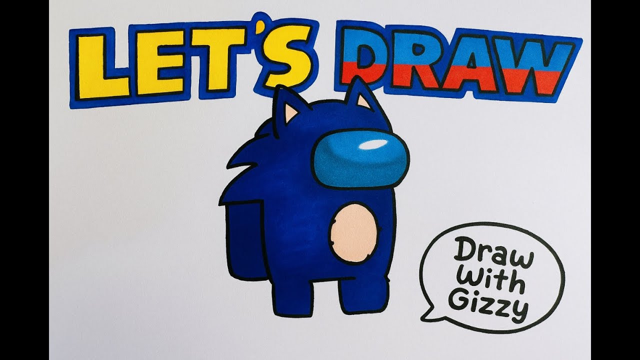 How to Draw Sonic Among Us 🌀 | Easy Drawing for Kids l Kolay Sonic Among Us Çizimi