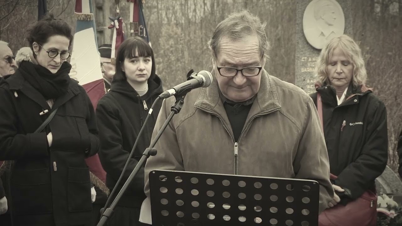 Commémoration rafle de Billom 1943. Stèle Pottier, décembre 2023.