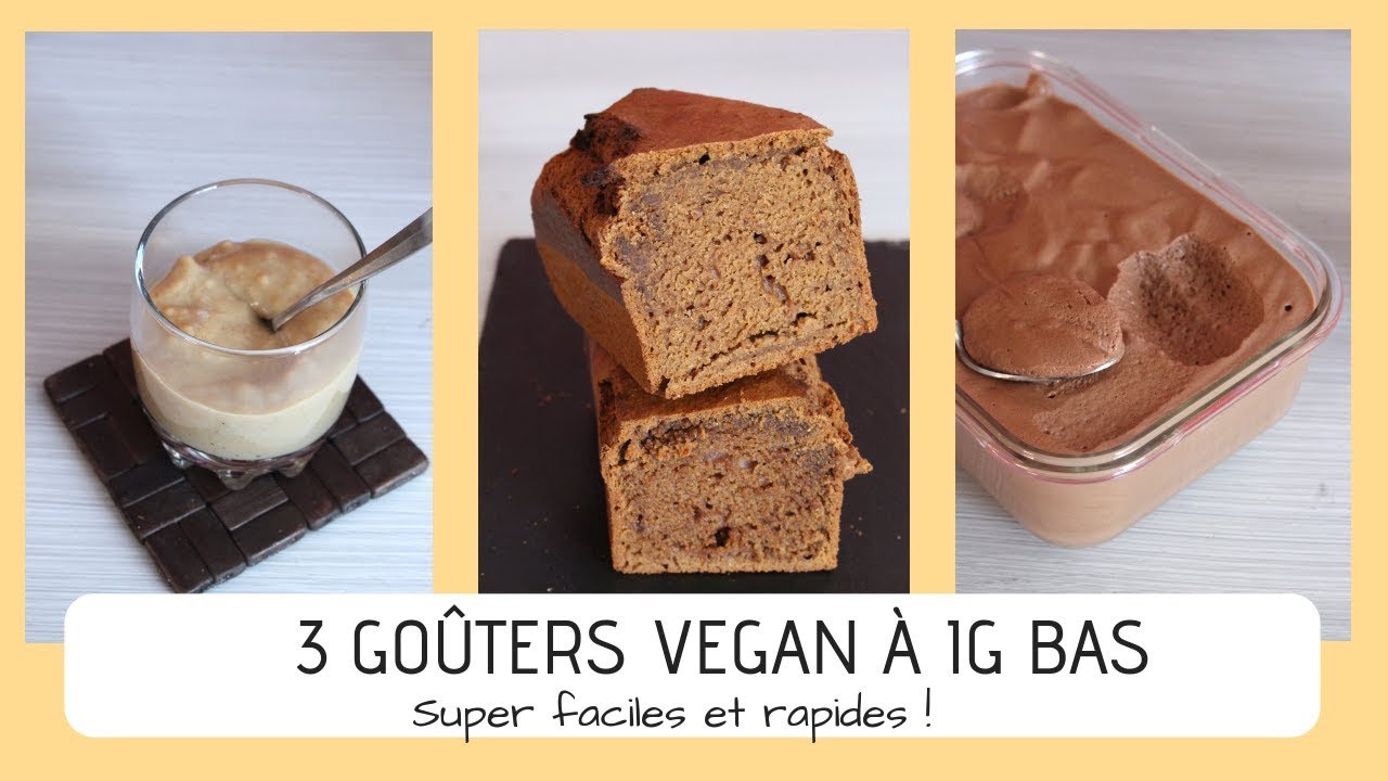 3 goûters vegan à IG bas