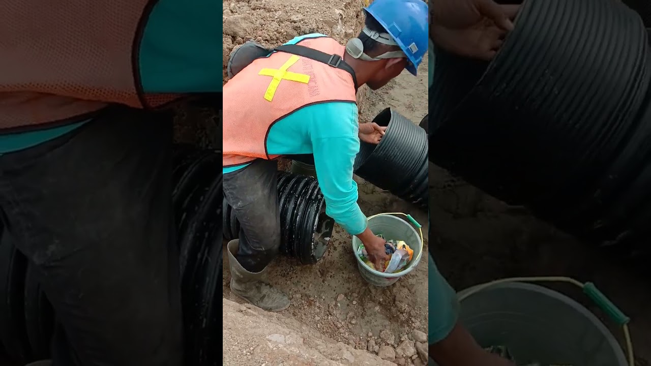 How to connect HDPE SN8 pipe with elbow