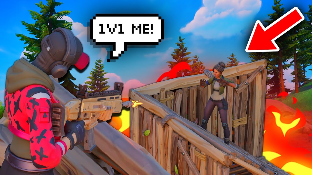 I CHALLENED MY FRIEND TO A 1V1 ON M&K [Fortnite]