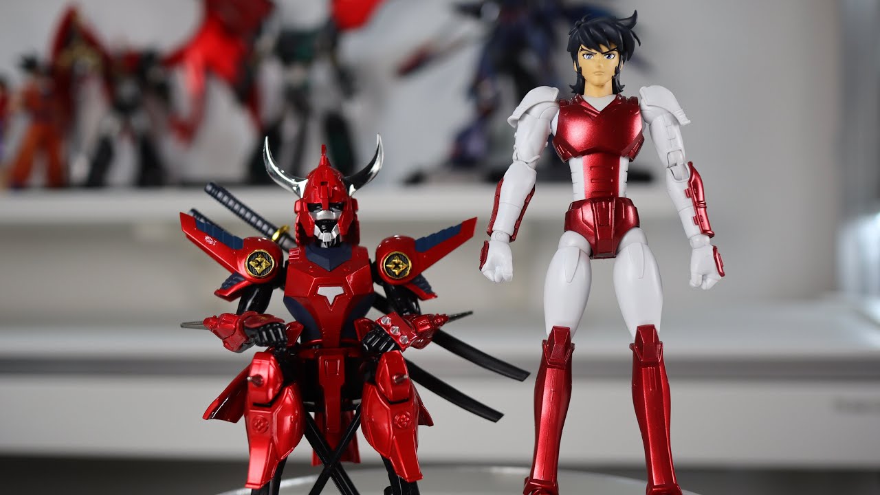 Bandai Armor Plus Samurai Troopers Ryo of the Wildfire Renewal Edition (unboxing/poses/comparison)