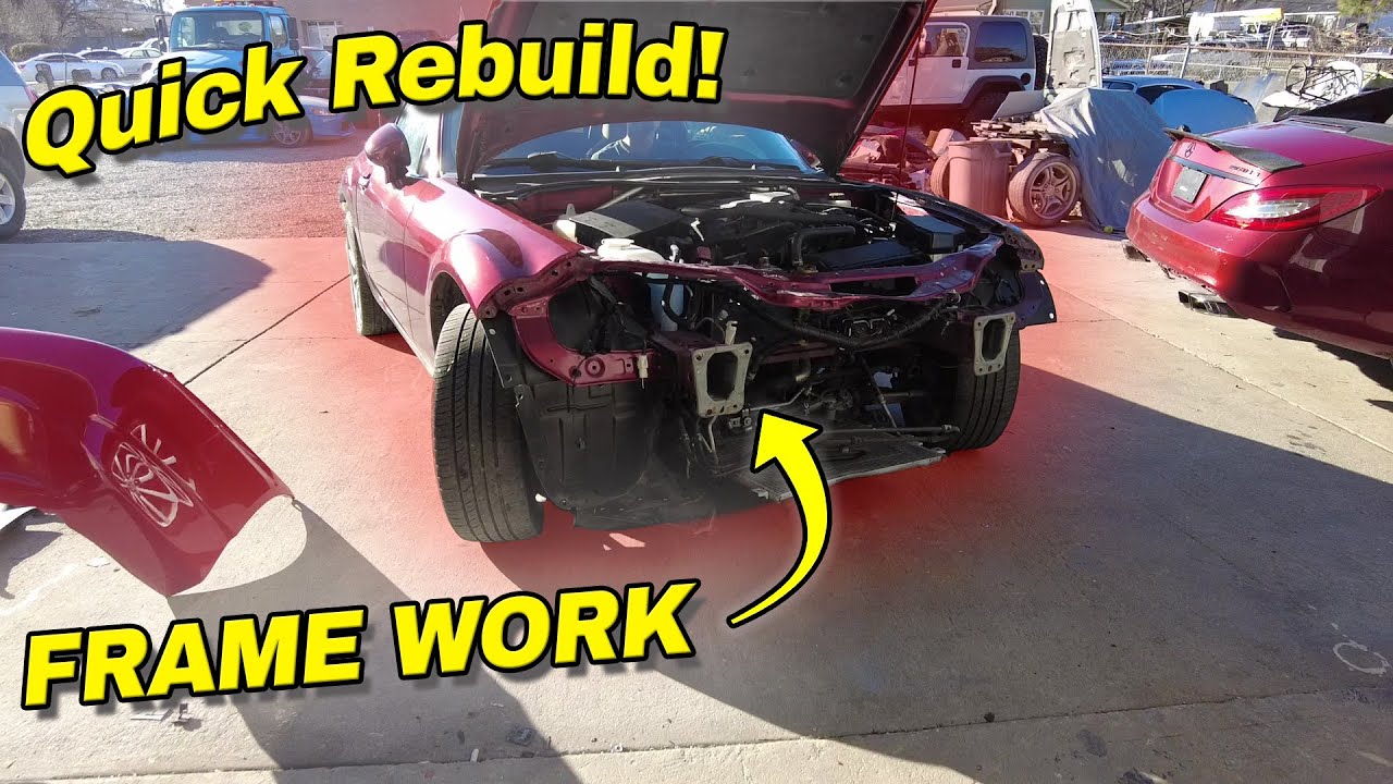 Rebuilding my youngest Brother's Wrecked Miata!