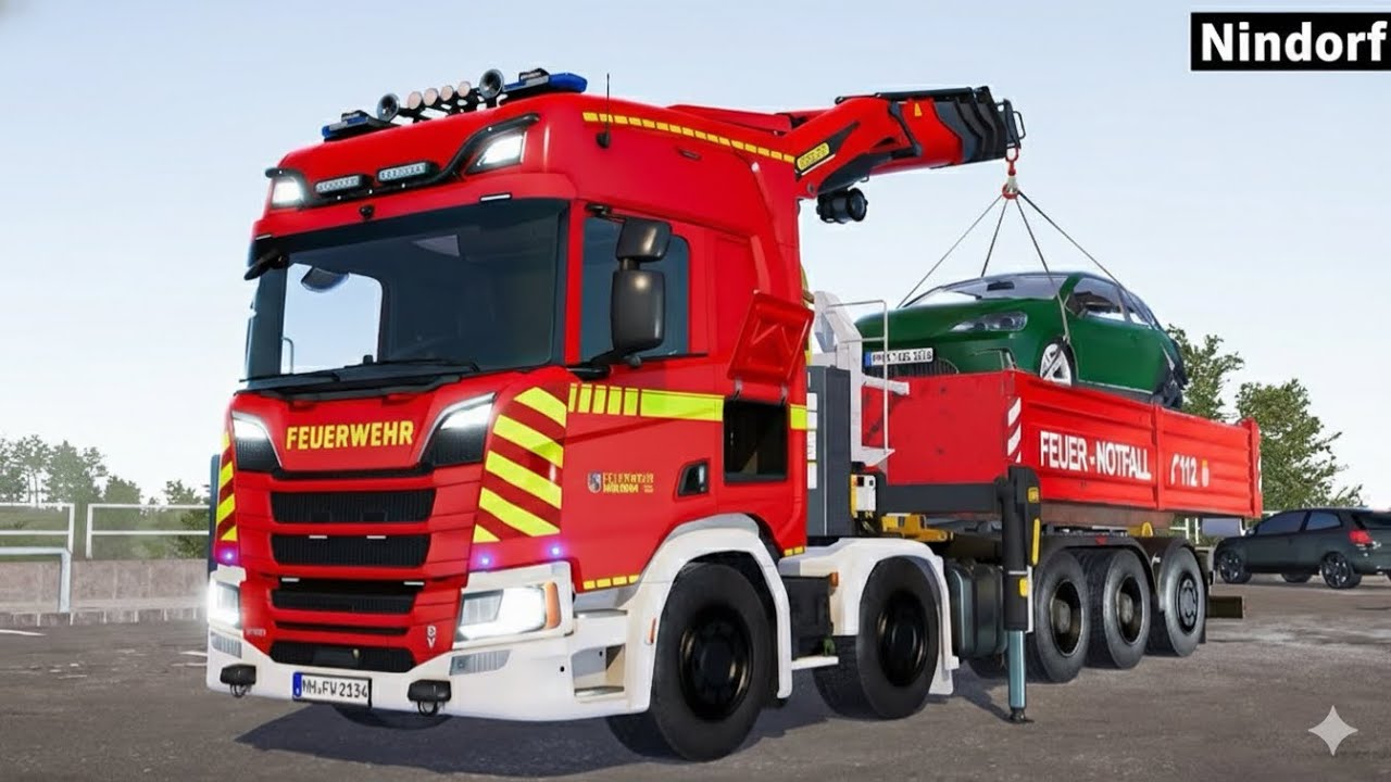 Emergency Call 112- Nindorf, Rendsburg-Eckernförde German fire fighting simulator video 4k duty!