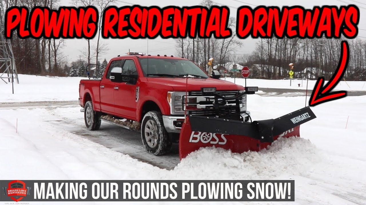 Plowing Snow And Clearing Our Residential Driveways! - More Snow Plowing Footage!