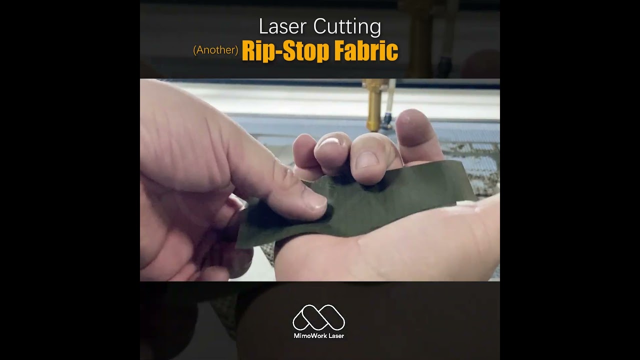 Laser Cutting Ripstop Nylon #lasercutting #nylon #ripstop