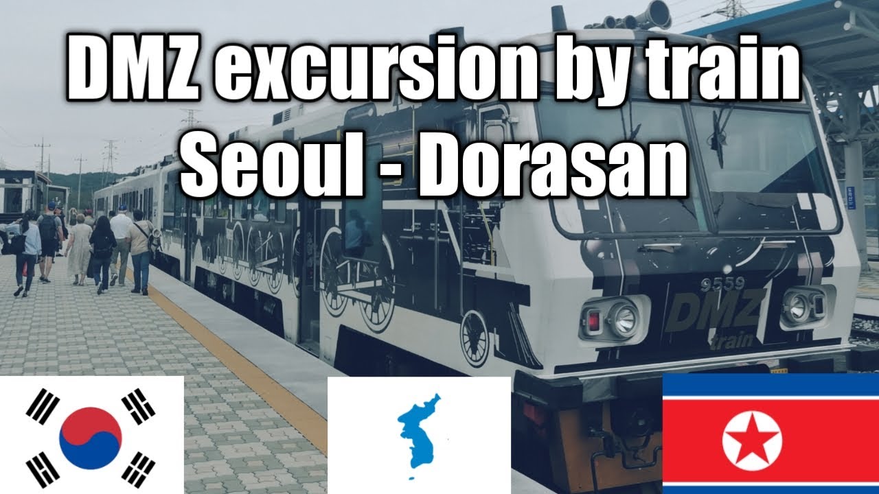 DMZ excursion by train, Seoul - Dorasan. South-Korea to the border with North Korea.