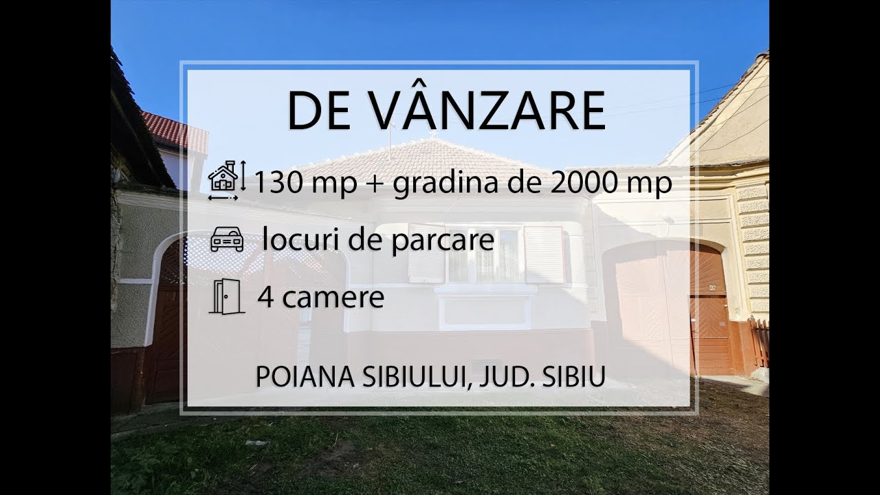OCAZIE 2Corpuri casa + Teren 2000mp, singur in curte, Poiana Sibiului