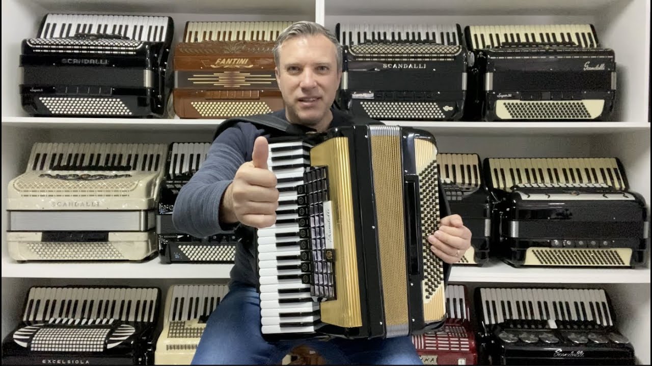 Acordeon Scandalli Favo de mel Terça Oitavada 45,5 cm - Jeferson Oliveira