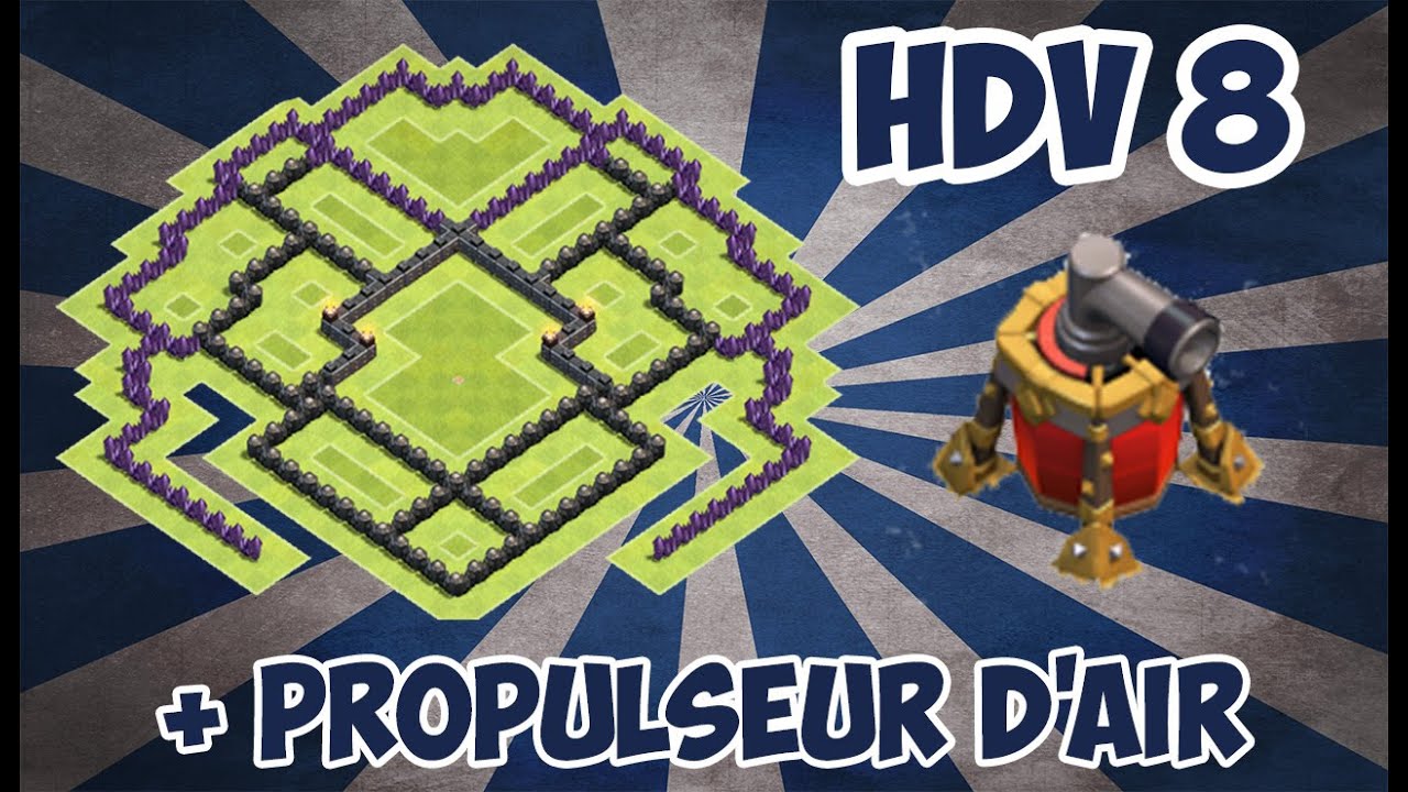 [EXCLU] VILLAGE HDV 8 w/ PROPULSEUR D'AIR ! NOUVELLE DEFENSE + MAJ !