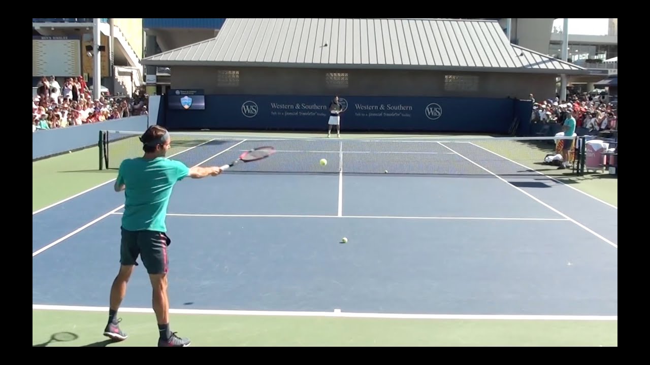 Federer Practice Slow motion