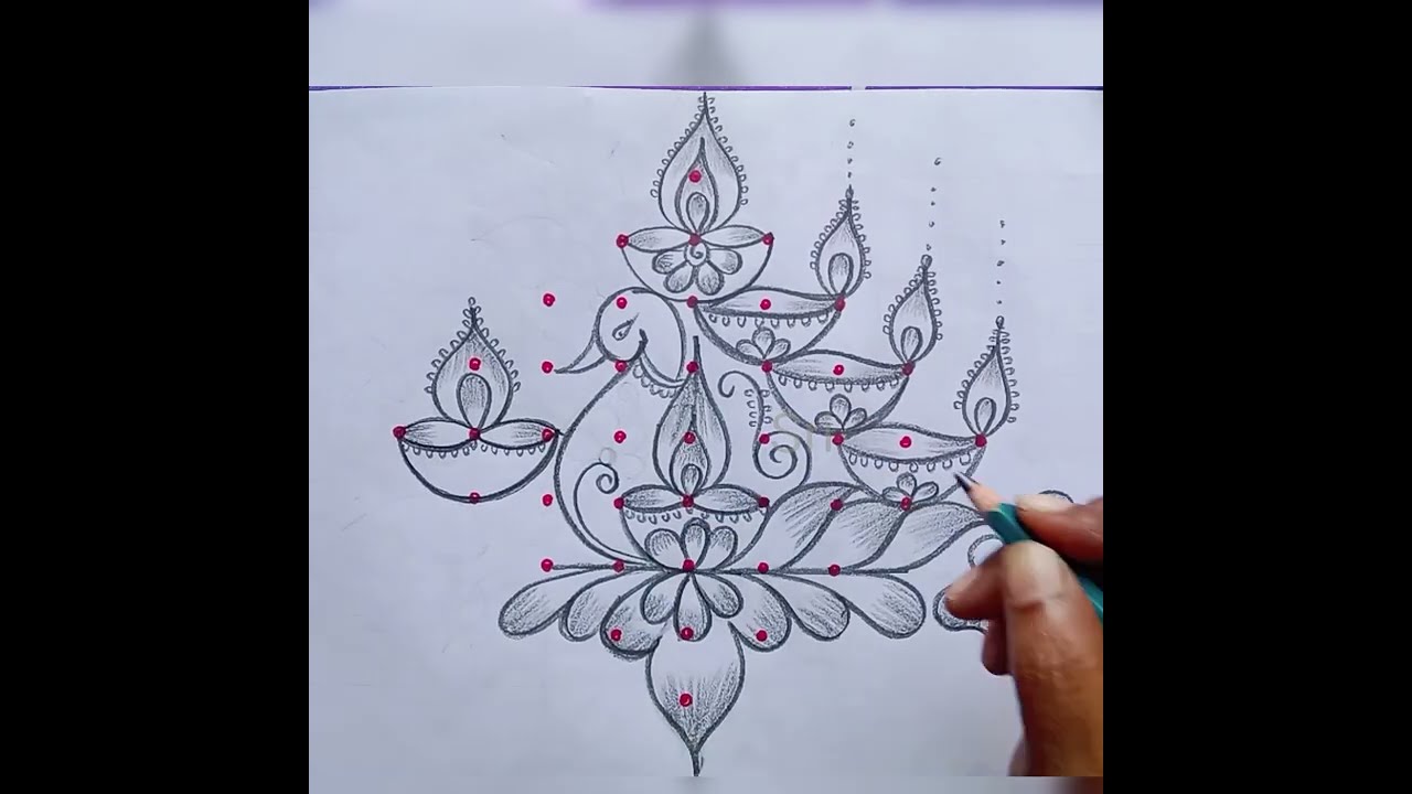 🪔🪔🪔картигай дипам колам 🪔🪔🪔картигай дипам колам🪔🪔 креативность 👍🌺 всего 9 точек 🌺 пулли колам 🌺