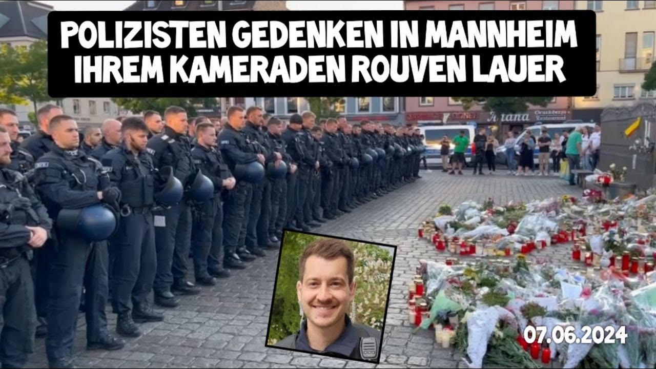 MANNHEIM Polizisten erweisen Rouven Lauer die letzte Ehre und gedenken ihrem Kameraden 🕯 07.06.2024