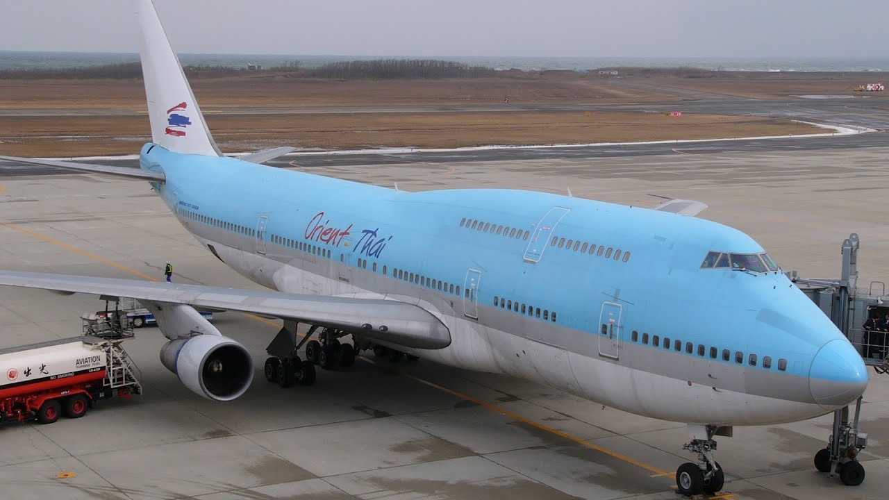 [2006/2/8] 新潟空港｜オリエントタイ航空｜B747-300 (HS-UTL)｜大韓航空カラー