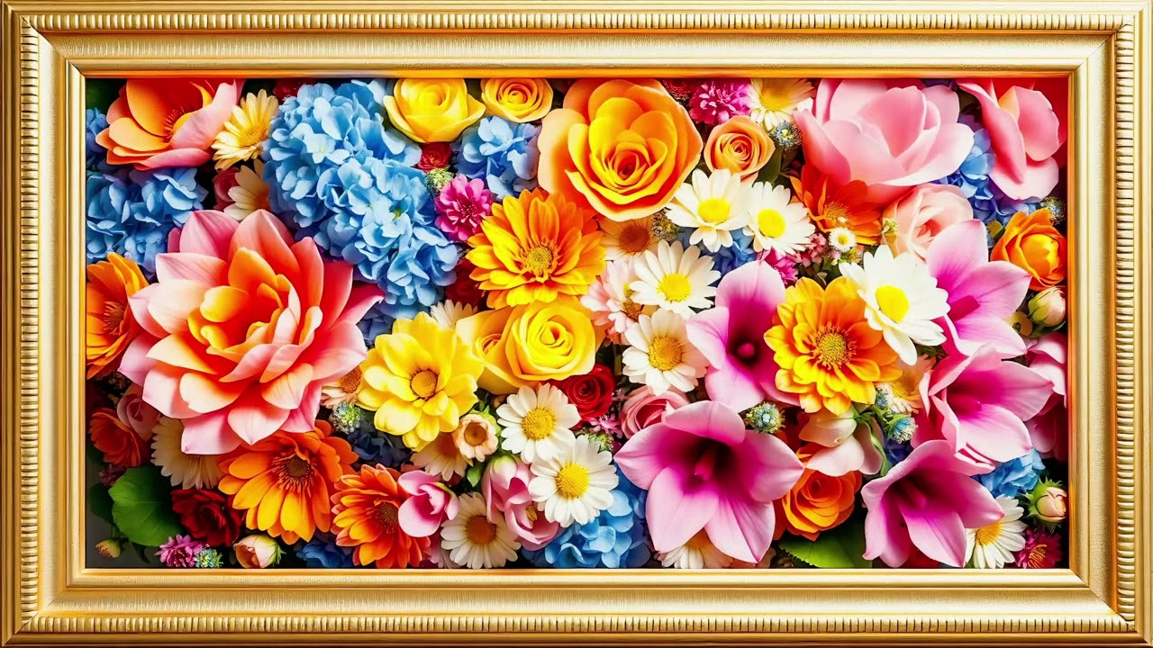Flores Vibrantes | Galería de Arte Para Tv | Obras de Arte en Casa | Decoración Del Hogar