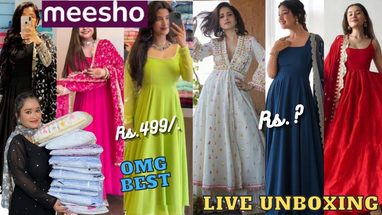 Meesho *Huge* Trendy Anarkali Haul || Omg 🤭 Isse Acha Kbhi Nahi Diya Start Rs.? || Try-On Haul