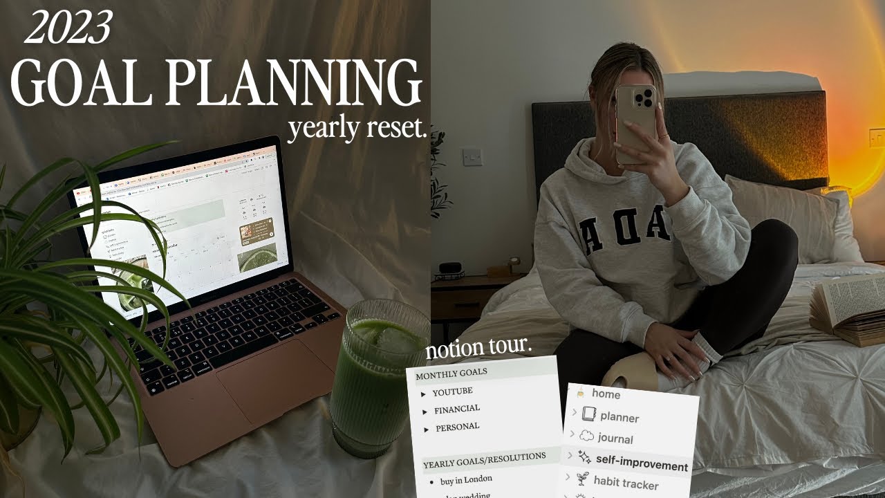 GOAL SETTING & PLANNING FOR 2023 | yearly reset & notion tour 🤍☁️