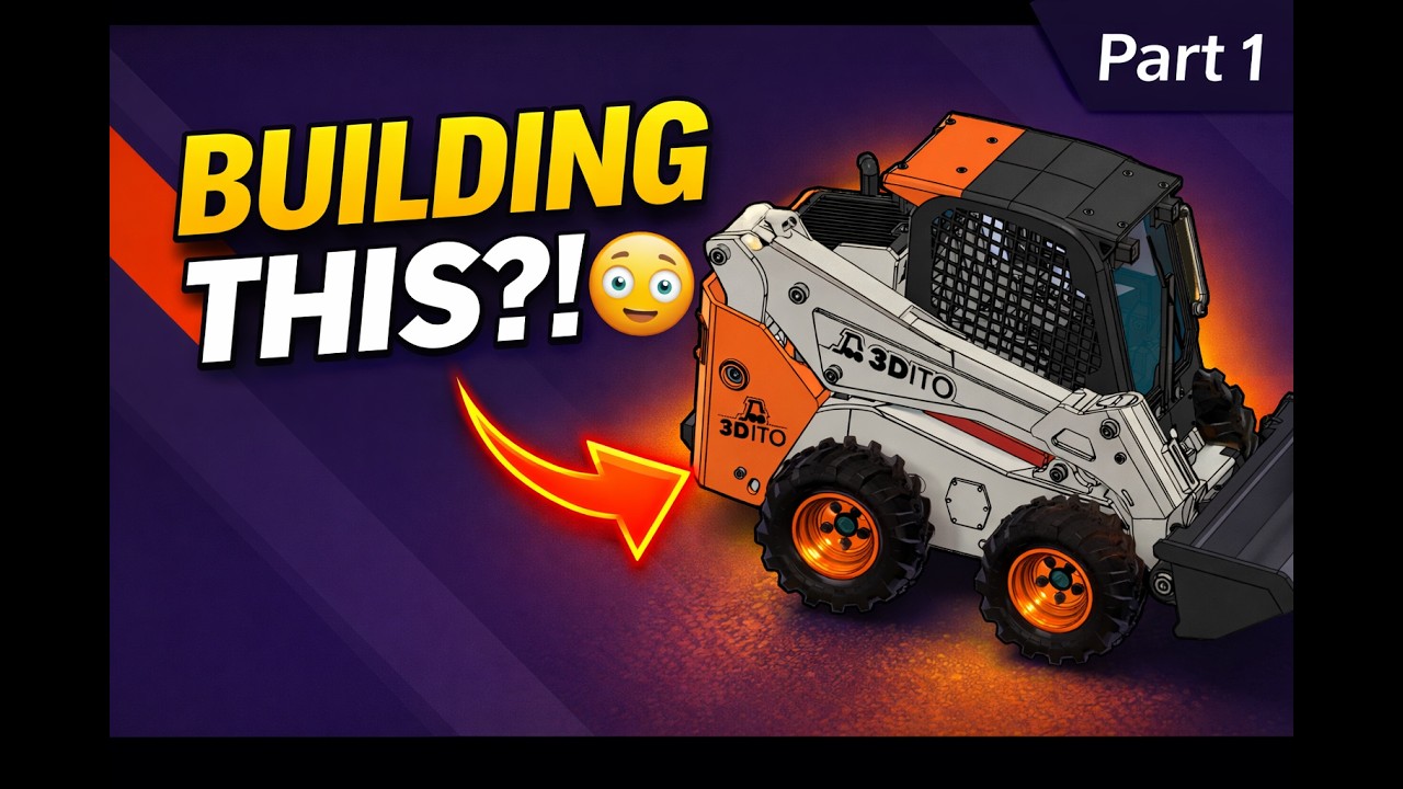 3D Printed Rc Wheel Skid Steer Loader 1/14 scale ( Part 1 )