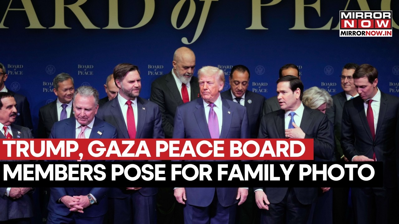 Trump, World Leaders Pose For Family Photo At Gaza Board Of Peace Inaugural Meeting In Washington