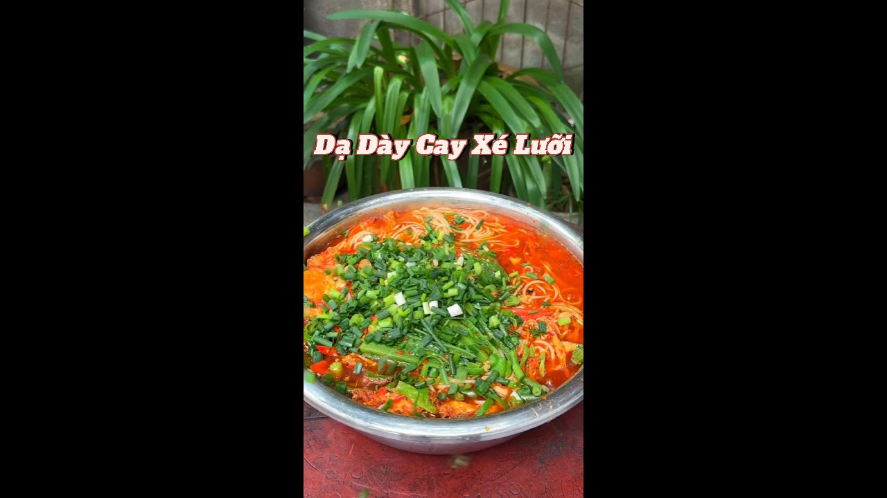 Bún Giang Tây nấu dạ dày cay xé lưỡi – Ăn một miếng tỉnh cả người! 🌶️🍜 #food  #mukbang  #cooking