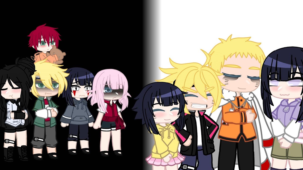 🍥Shinashiku, Hanami, Arashi, Sayumi e Himawari na dimensão NaruHina🍥 (Gacha Club) (Naruto)
