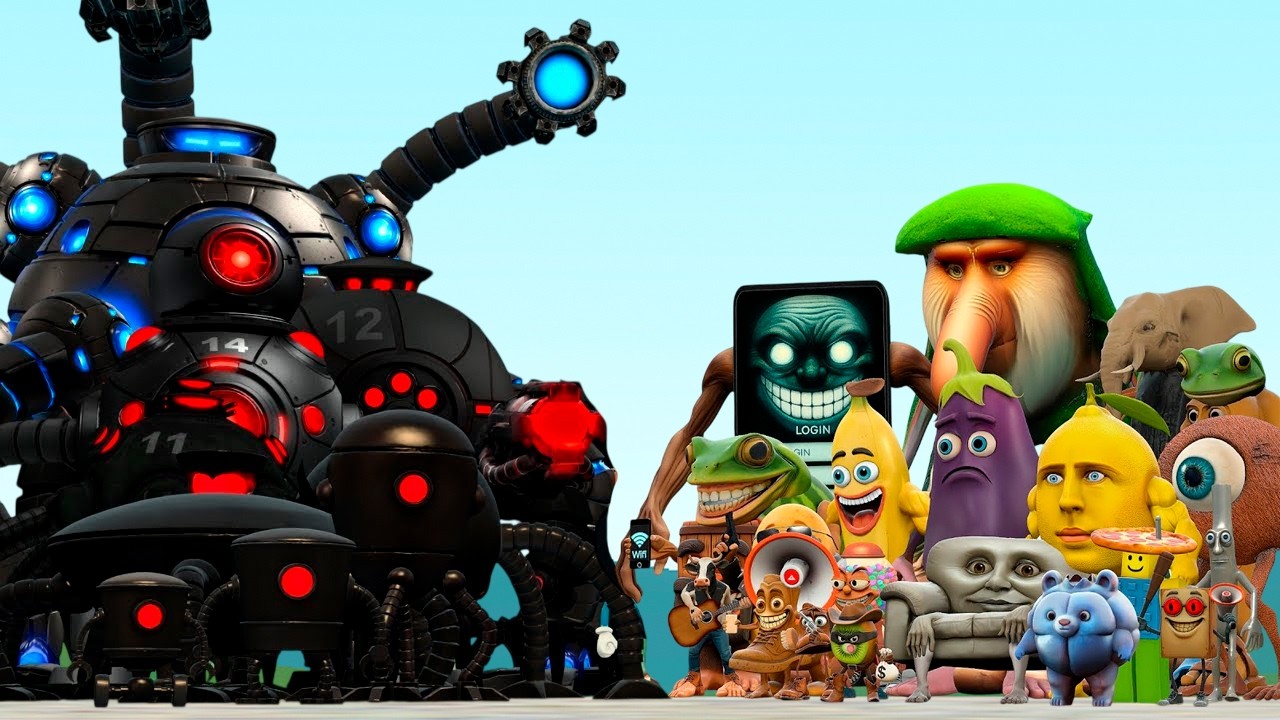 ALL OMNIDROID ROBOT FROM ROBLOX VS ALL ITALIAN BRAINROT ANIMALS In Garry's Mod!