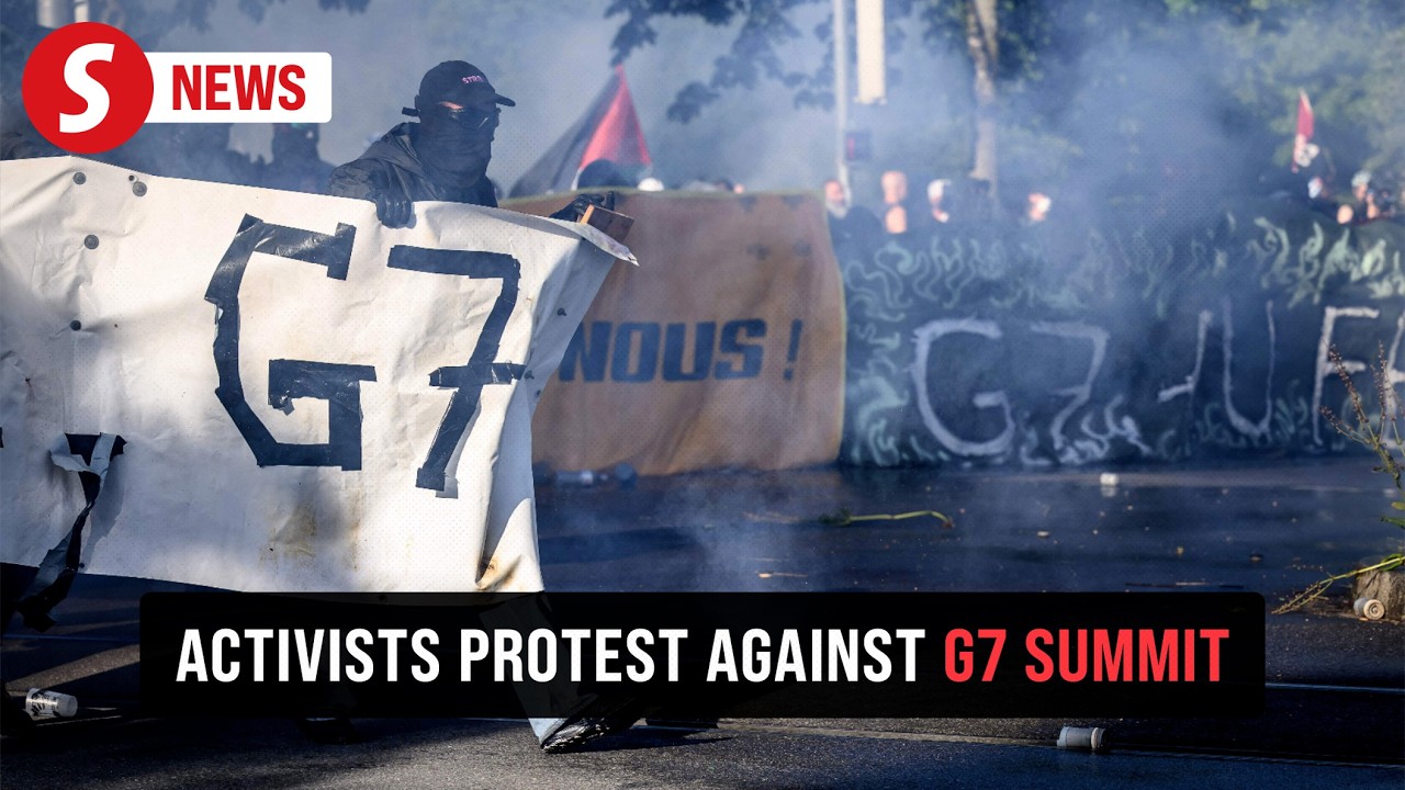Protesters clash with police in Geneva during anti-G7 demonstration