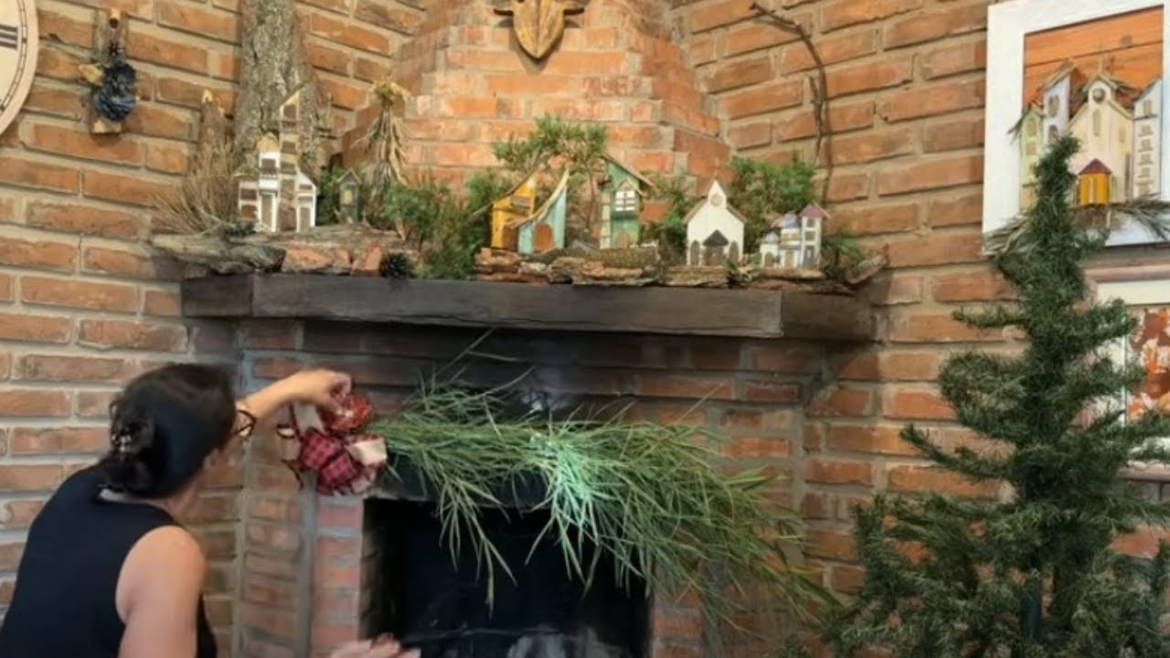 Criando uma decoração rústica deslumbrante com galhos e pinha para o Natal #lifestyle