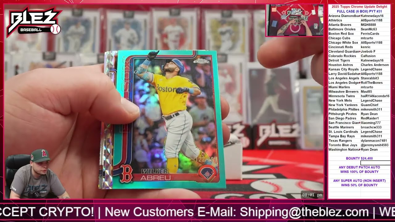 2025 Topps Chrome Update Delight FULL CASE BREAK Pick Your Team #32