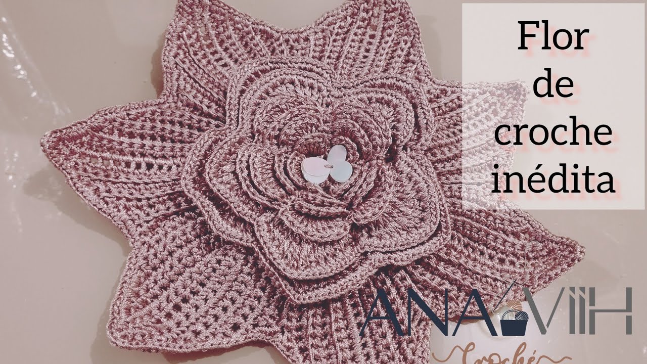 flor de croche inédita