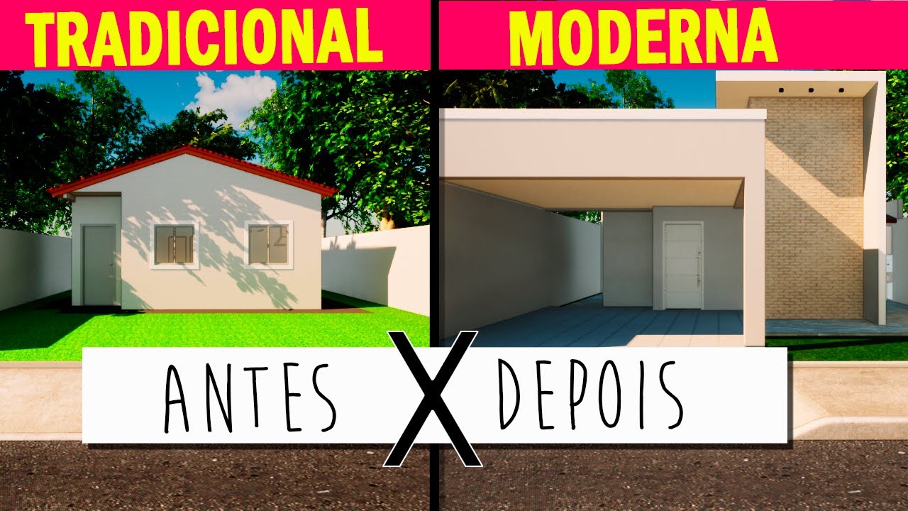 Veja esta transforma&ccedil;&atilde;o | Casa popular em terreno de 10x20 repaginada! | Tour e Planta baixa gr&aacute;tis.
