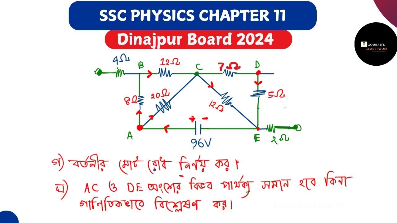 SSC Physics Chapter 11 Dinajpur Board 2024 CQ Solve| তুল্য রোধ নির্ণয় | পদার্থবিজ্ঞান