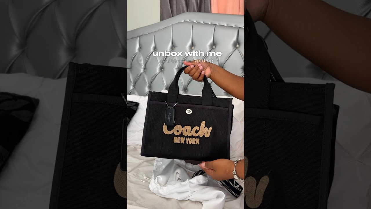 Coach Canvas Tote bag #coach #unboxing