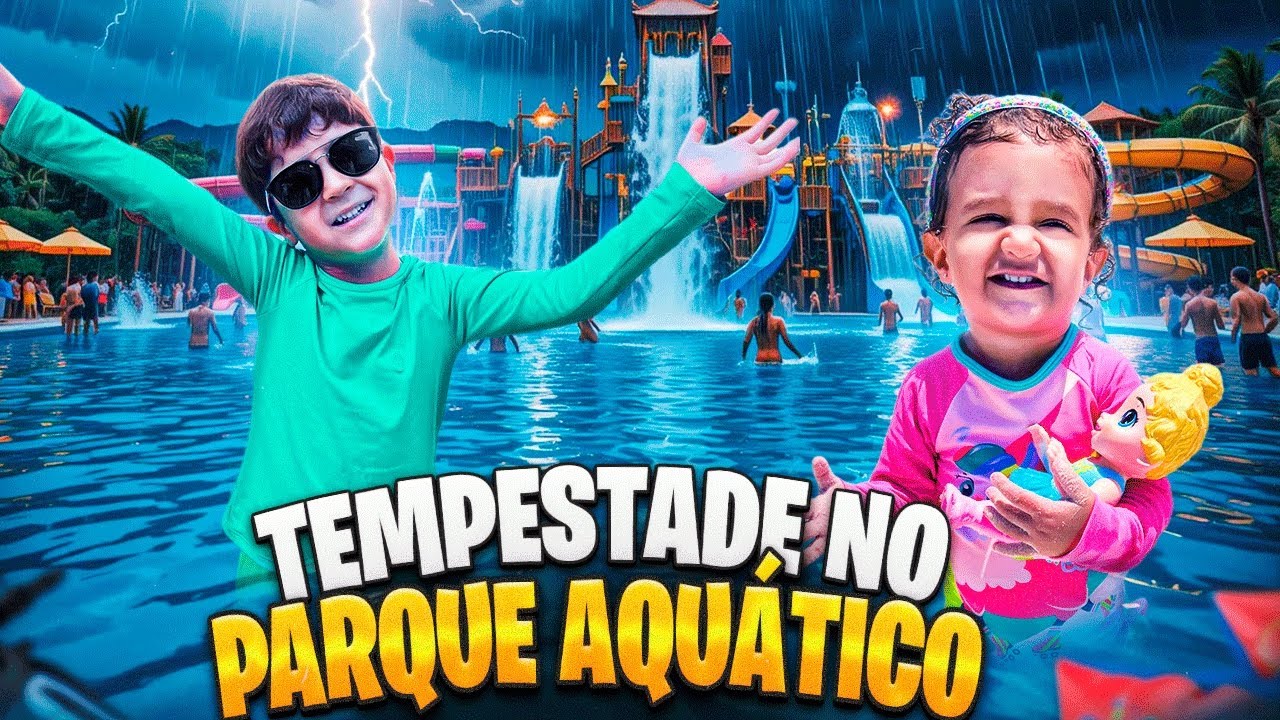 PASSAMOS POR UMA TEMPESTADE EXTREMA NO PARQUE AQUÁTICO *o pior aconteceu