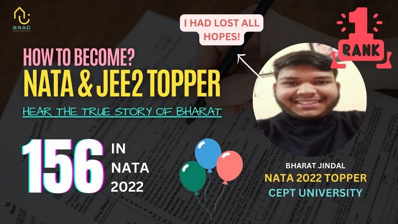 How to become NATA Topper in 2 Months | Success story of BHARAT JINDAL | Secret tips!