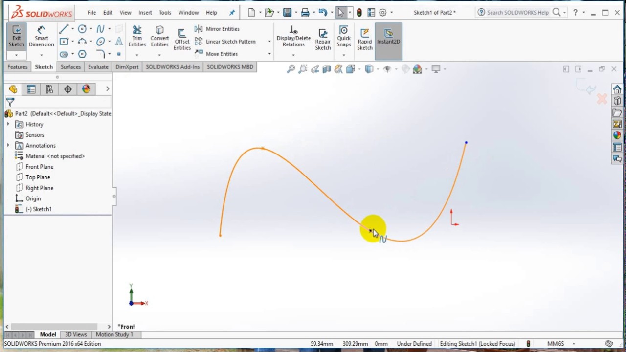 Bài 3  Các công cụ vẽ phác Sketch trong Solidworks 2016