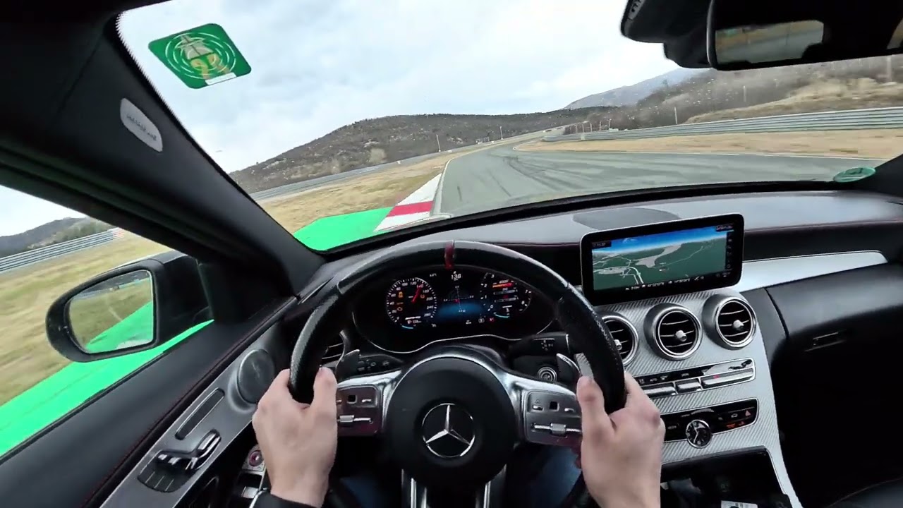 Grobnik Rijeka Mercedes C43 AMG S205 wet damp track laps February 2026