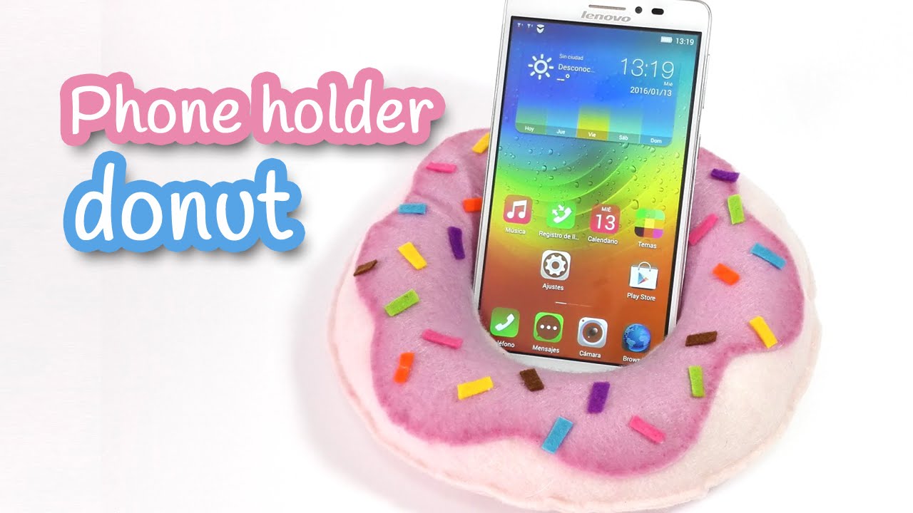 DIY crafts: PHONE HOLDER donut NO SEW! - Innova Crafts