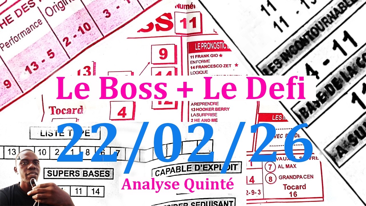 🚨🚨 Le BOSS DIMANCHE 22 Février 2026 - Analyse : Vincennes (R1) 4e course – Prix de Paris Eqwin