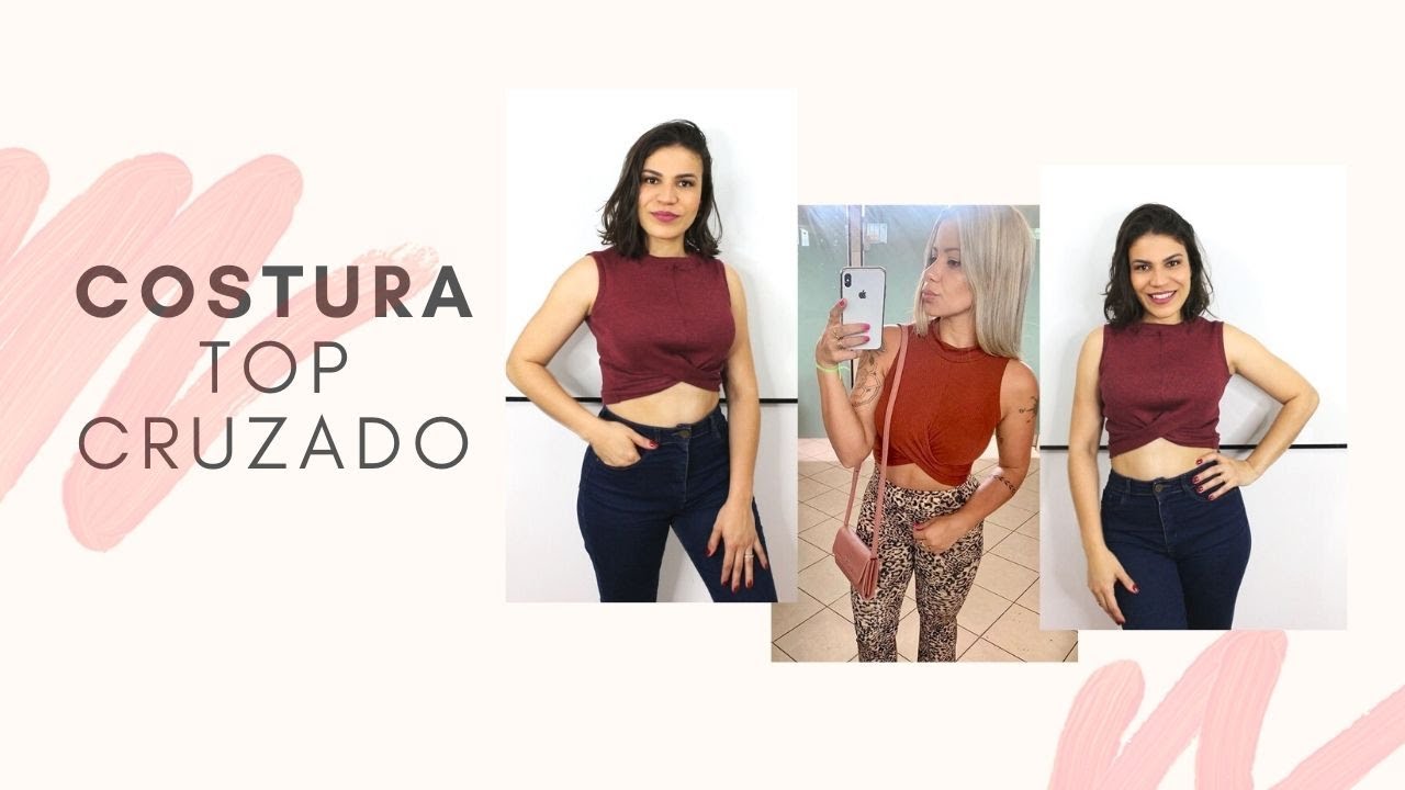 CROPPED CRUZADO  COSTURA  Moda By Nill