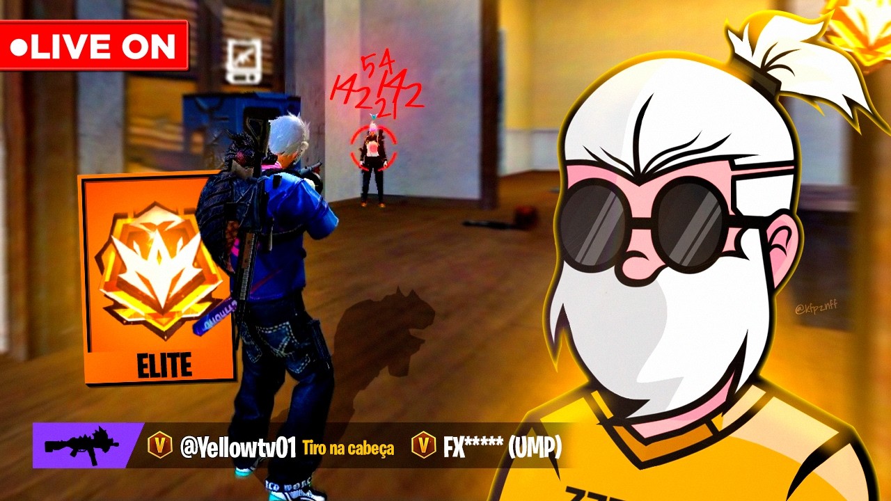 FREE FIRE AO VIVO 🔴 HOJE EU PEGO ELITE NA RANK? 🔴 YELLOWTV AO VIVO