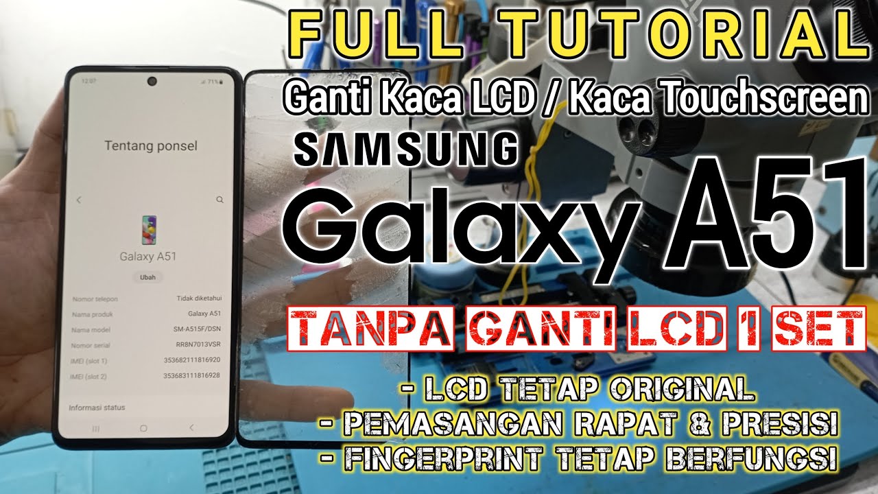 SAMSUNG A51 Ganti Kaca LCD / Kaca Touchscreen Tanpa Ganti LCD 1set || Replace Glass only SAMSUNG A51
