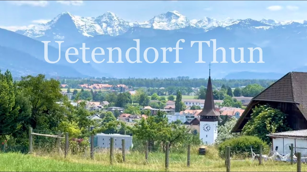 Exploring the Natural Beauty of Uetendorf Thun, Switzerland | Walking Tour 4K HDR Dolby Vision