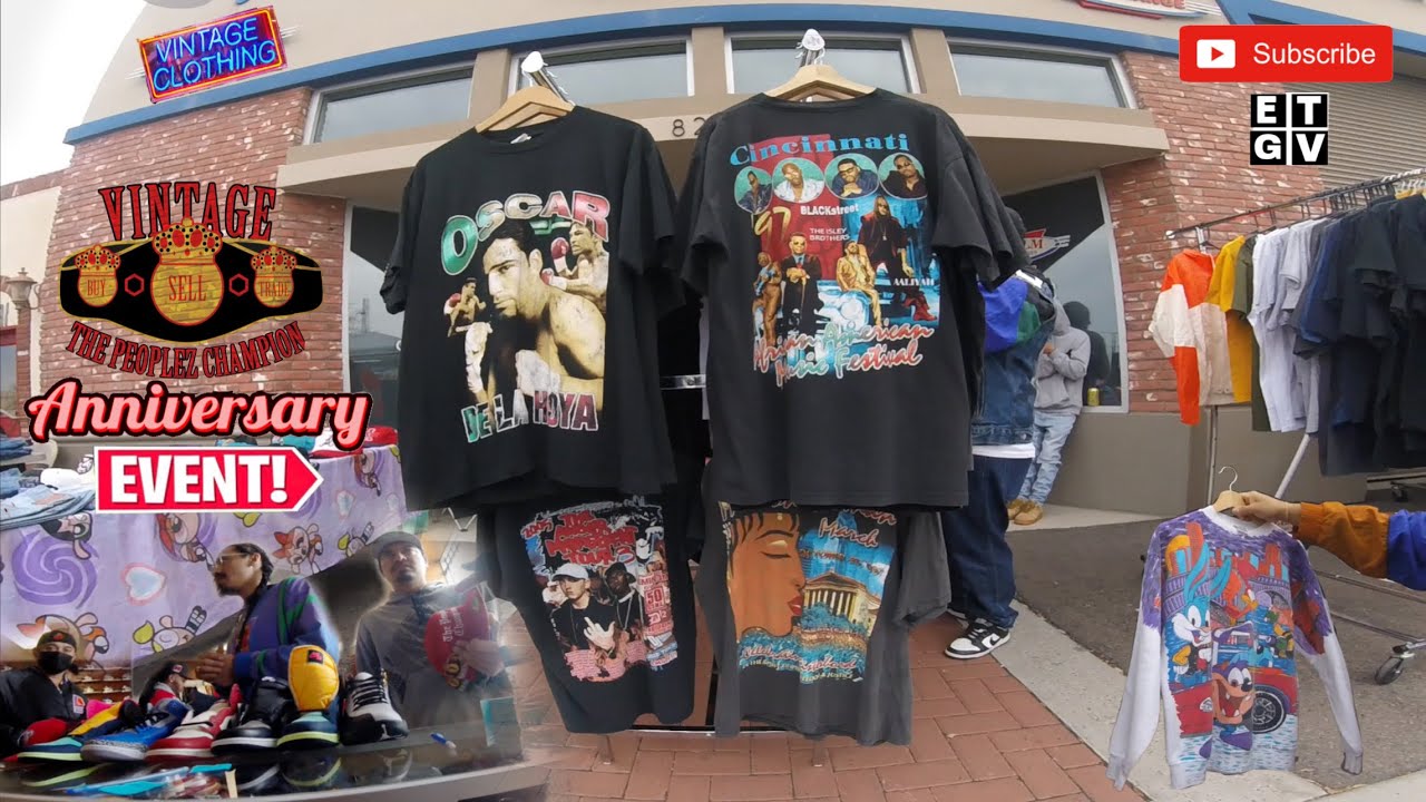 Vintage The Peoplez Champion store anniversary ￼event vendors on vendors More Heat Vintage Azthreads