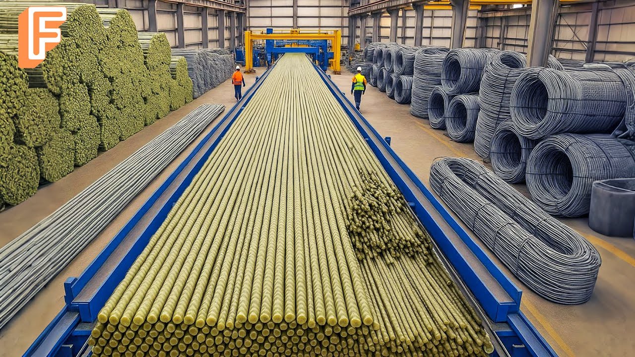 How Millions Of Fiberglass Rebars Are Made Inside Massive Processing Line