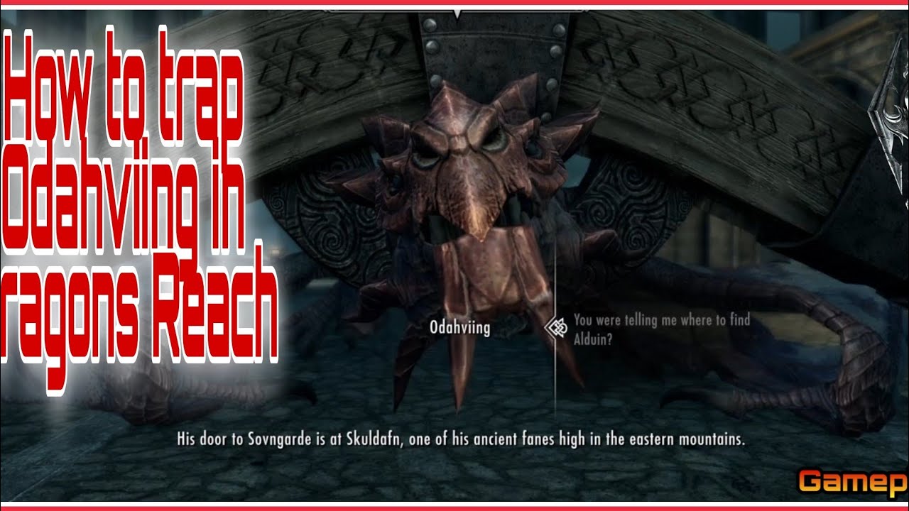 How to TRAP Odahviing in Dragons Reach | THE FALLEN Quest  Gameplay walk-through (Skyrim)